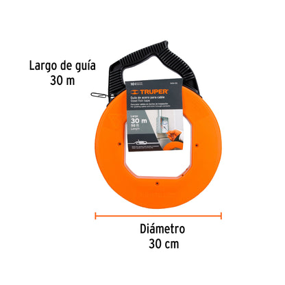 Guía de acero de 30 m p/cable