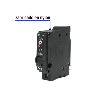 Interruptor enchufable de 1 polo 20A