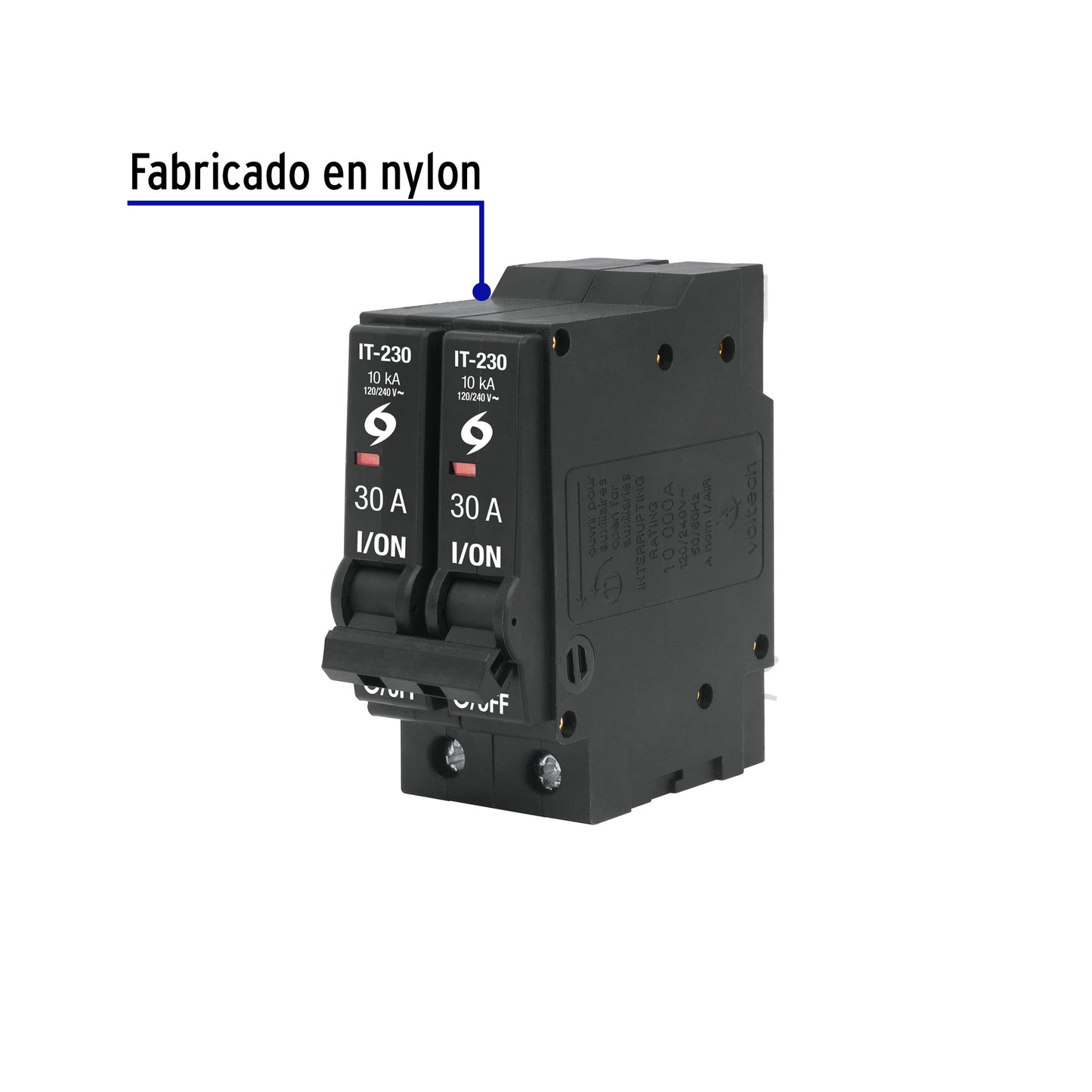 Interruptor enchufable de 2 polos 30A