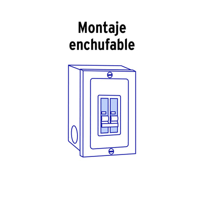 Interruptor enchufable de 2 polos 40A