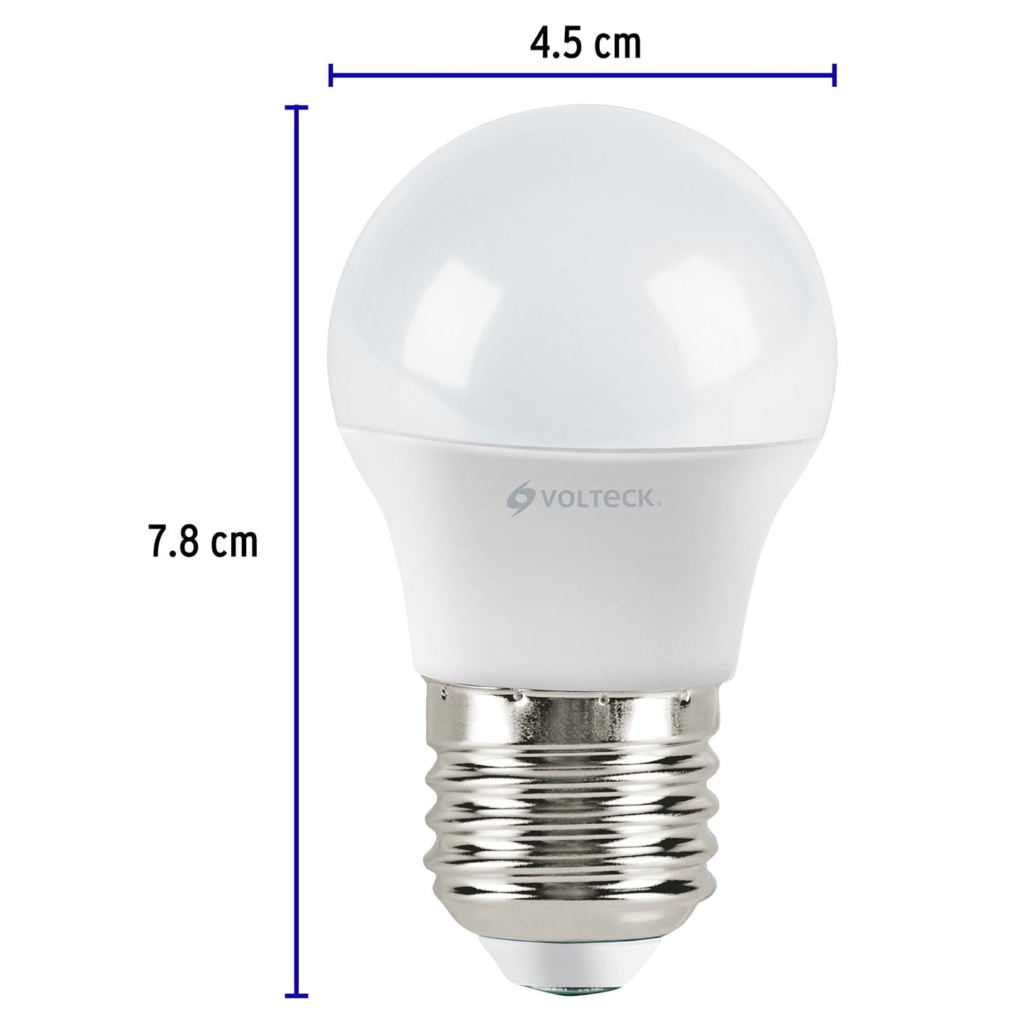 Lámpara LED G45 3W (equivalente 25 W) luz cálida