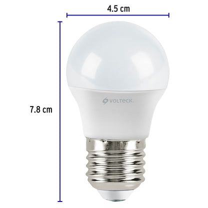 Lámpara LED G45 3W (equivalente 25 W) luz cálida