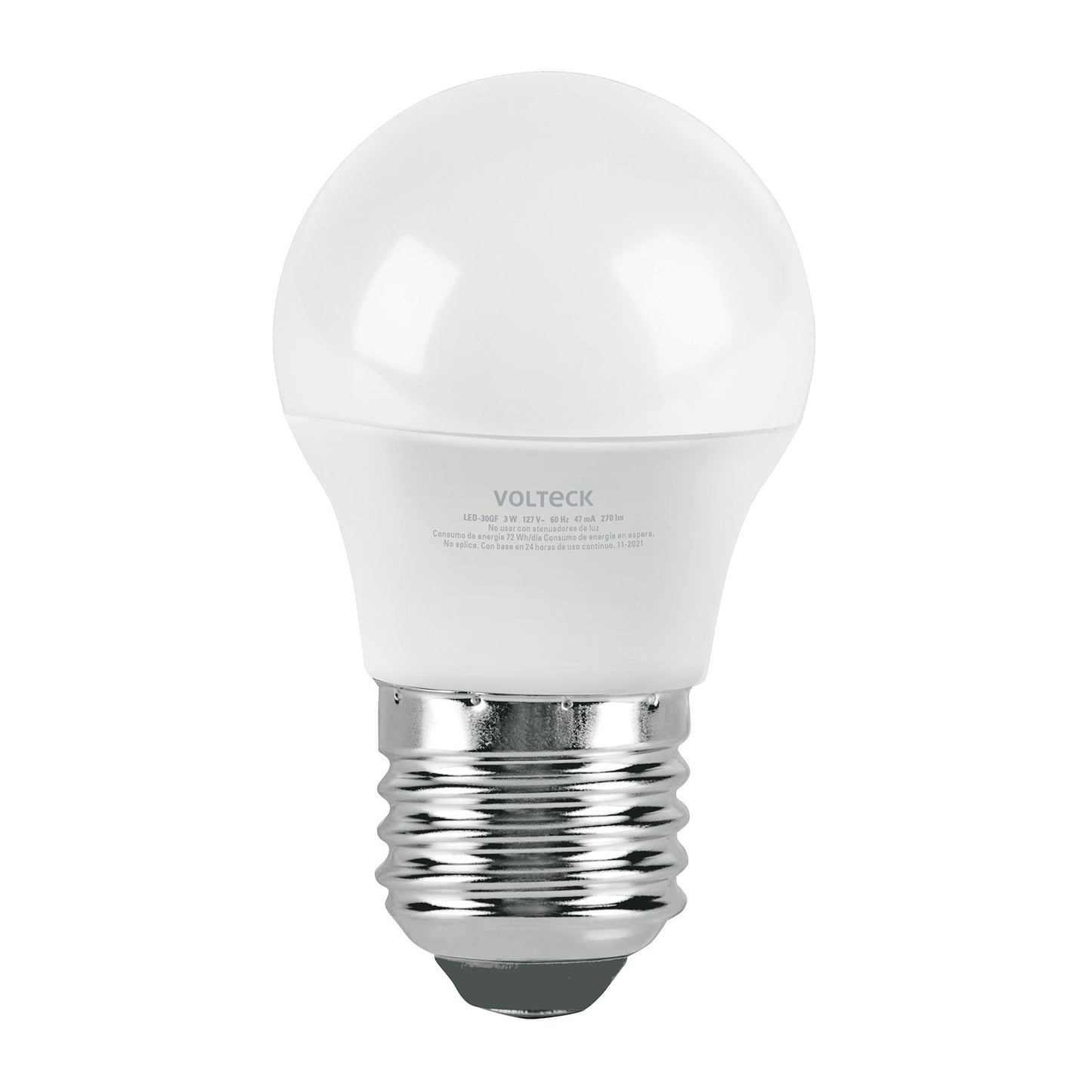 Lámpara LED G45 3 W (equivalente 25 W) luz de día