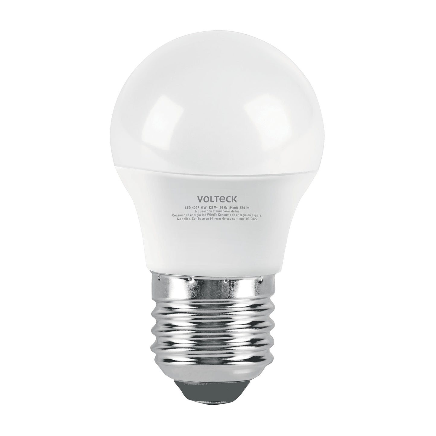 Lámpara LED G45 6 W (equivalente 40 W) luz de día
