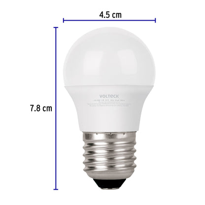 Lámpara LED G45 6 W (equivalente 40 W) luz de día
