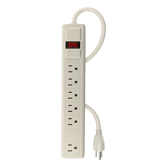 Multicontacto 16 AWG  de uso rudo con 6 entradas.
