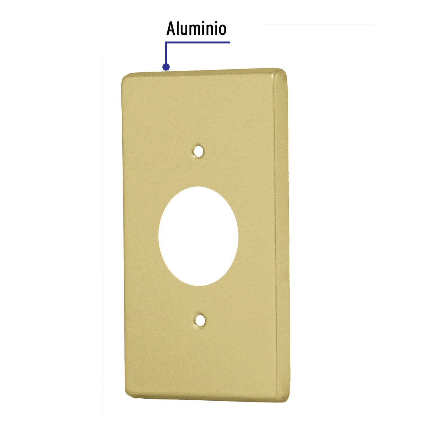 Placa p/contacto redondo de aluminio, línea Standard