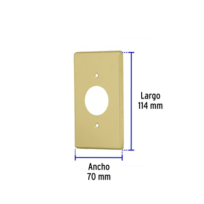 Placa p/contacto redondo de aluminio, línea Standard