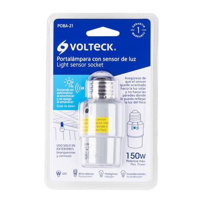 Portalámpara con sensor de luz
