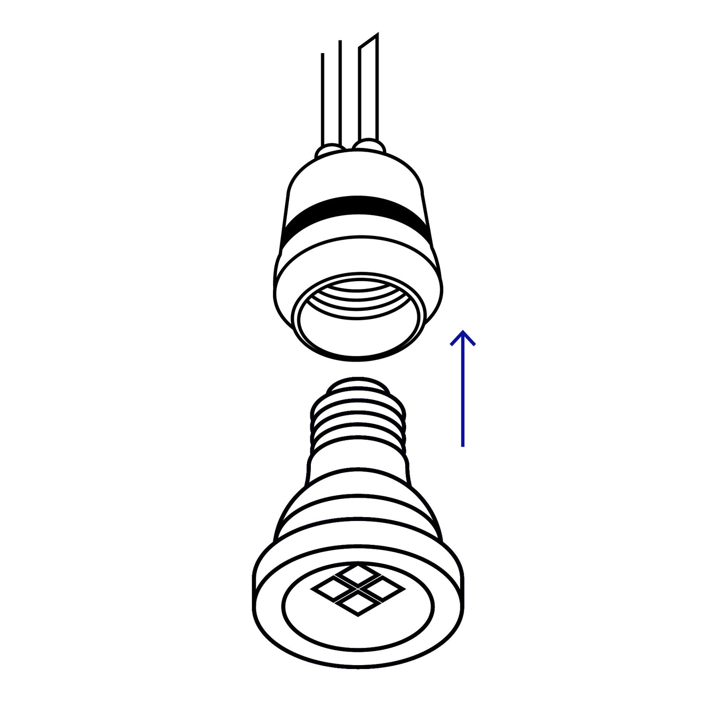 Portalámpara de PVC p/ intemperie, Volteck