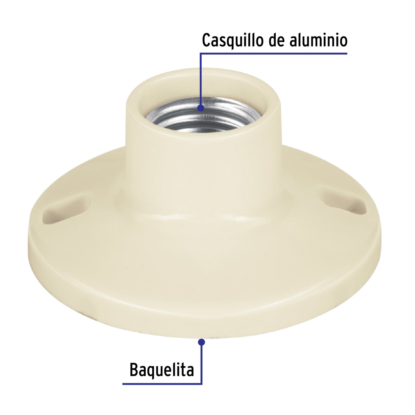 Portalámpara de baquelita 3-1/2"