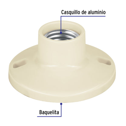 Portalámpara de baquelita 3-1/2"