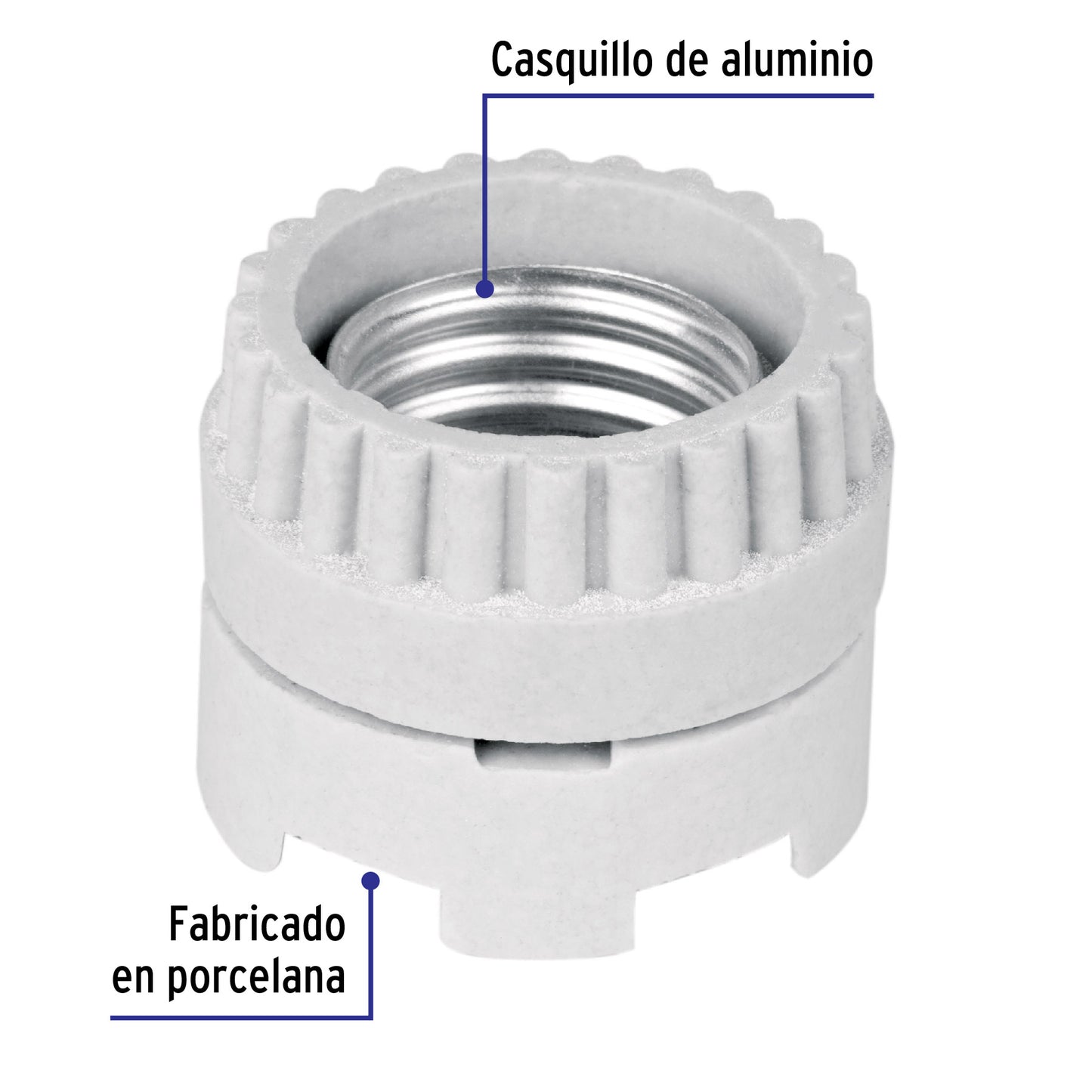 Portalámpara tipo anuncio de porcelana