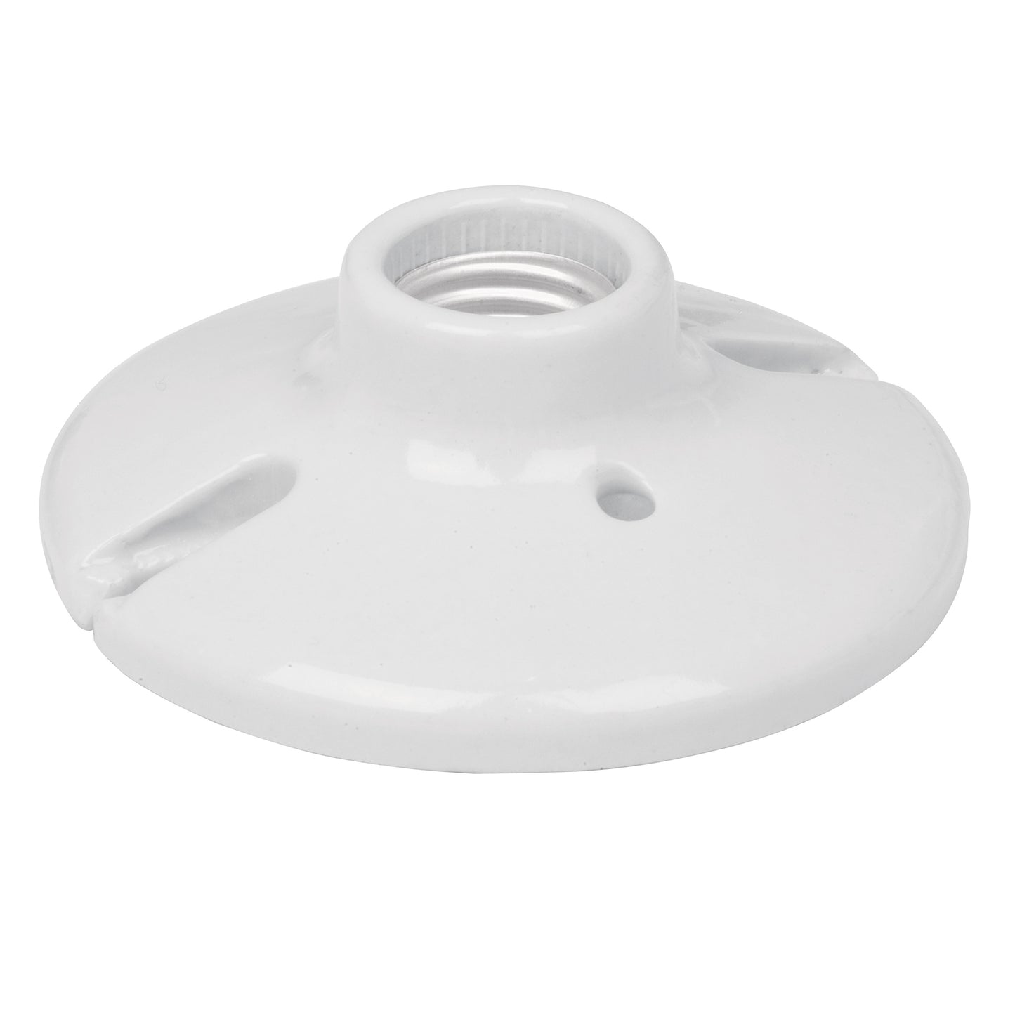 Portalámpara de porcelana, redonda 4-1/2"