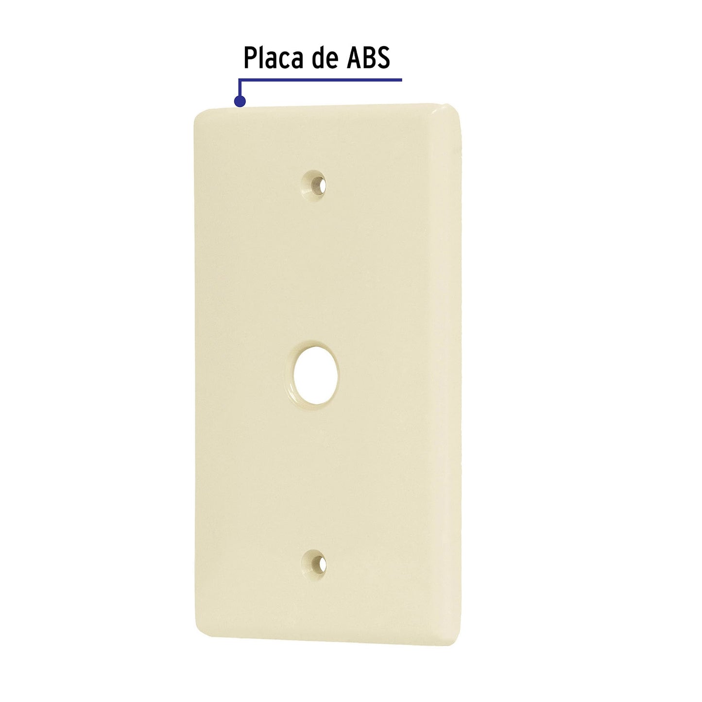 Placa de ABS pasacable, Standard, color marfil
