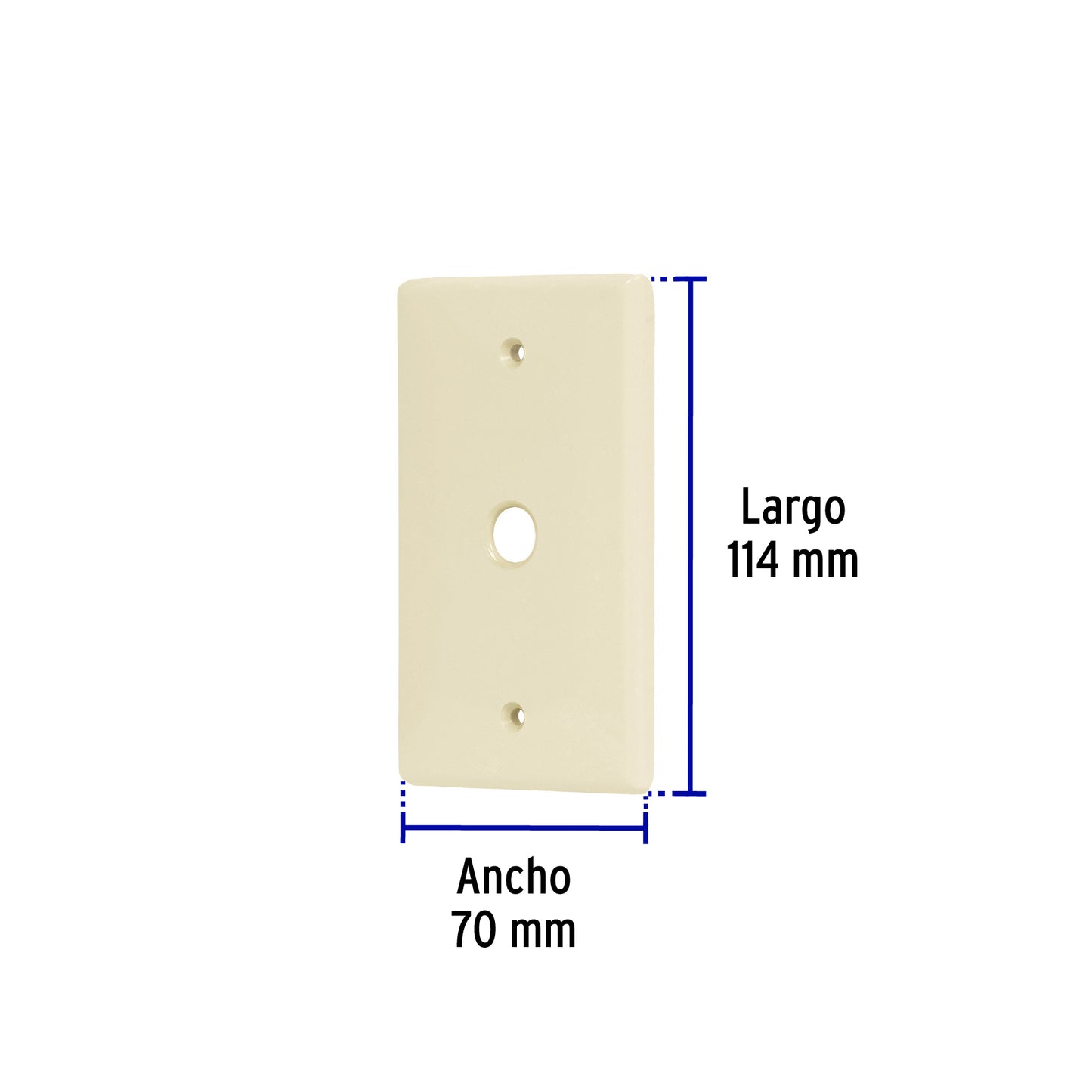 Placa de ABS pasacable, Standard, color marfil