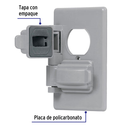 Placa dúplex de policarbonato p/intemperie,línea Standard