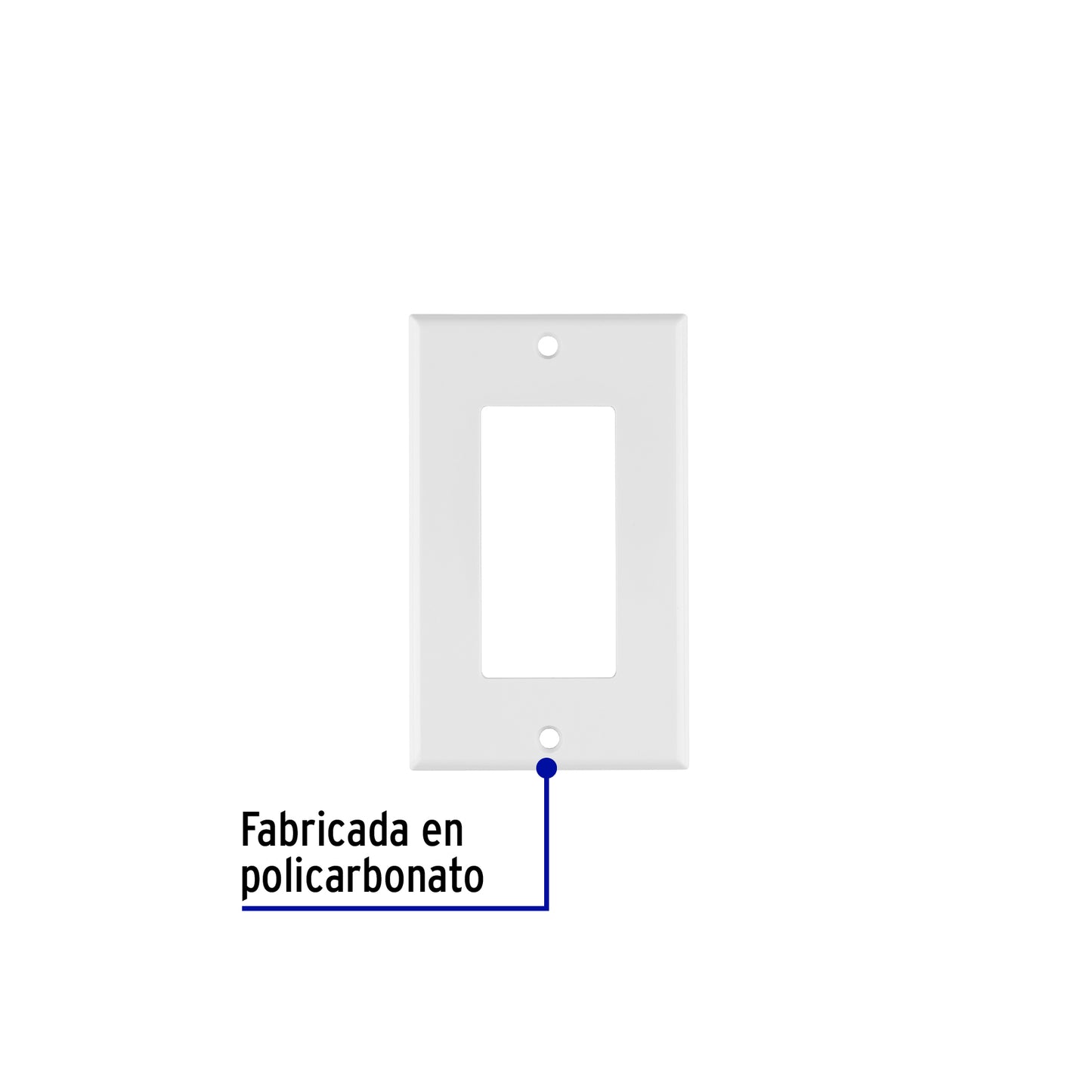 Placa de 1 ventana, policarbonato, línea Classic