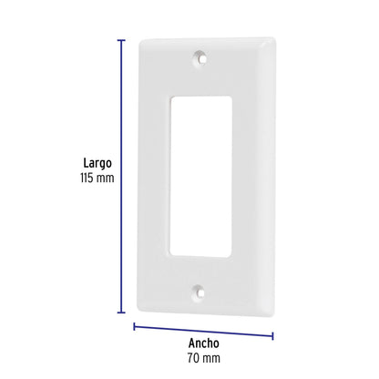 Placa de 1 ventana, policarbonato, línea Classic