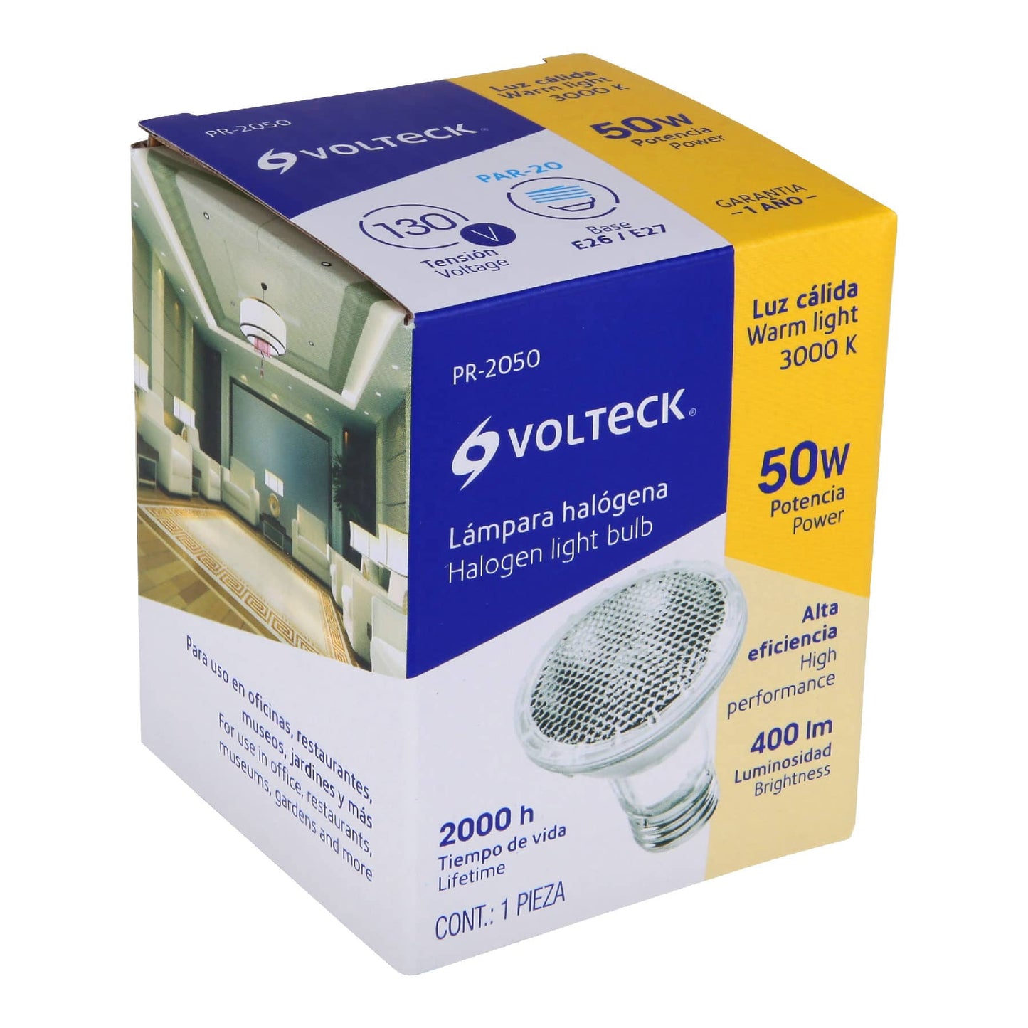 Lámpara de halógeno 50W tipo PAR 20
