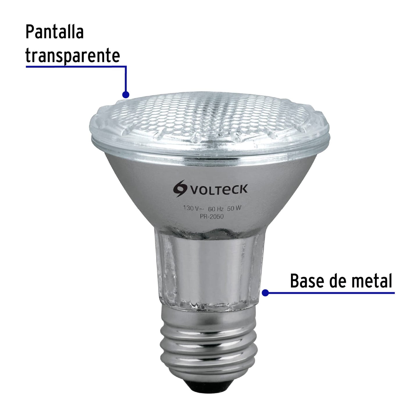 Lámpara de halógeno 50W tipo PAR 20