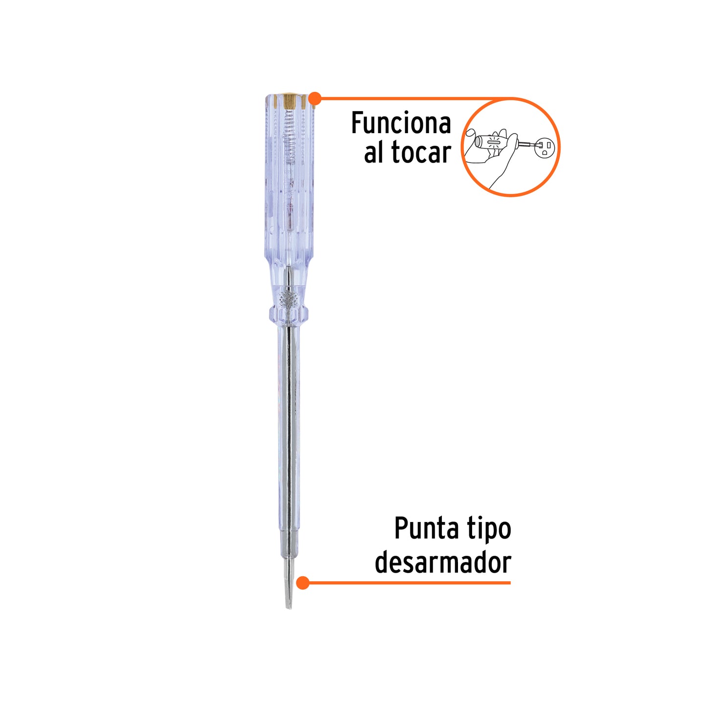 Probador para circuitos de corriente alterna 19 cm