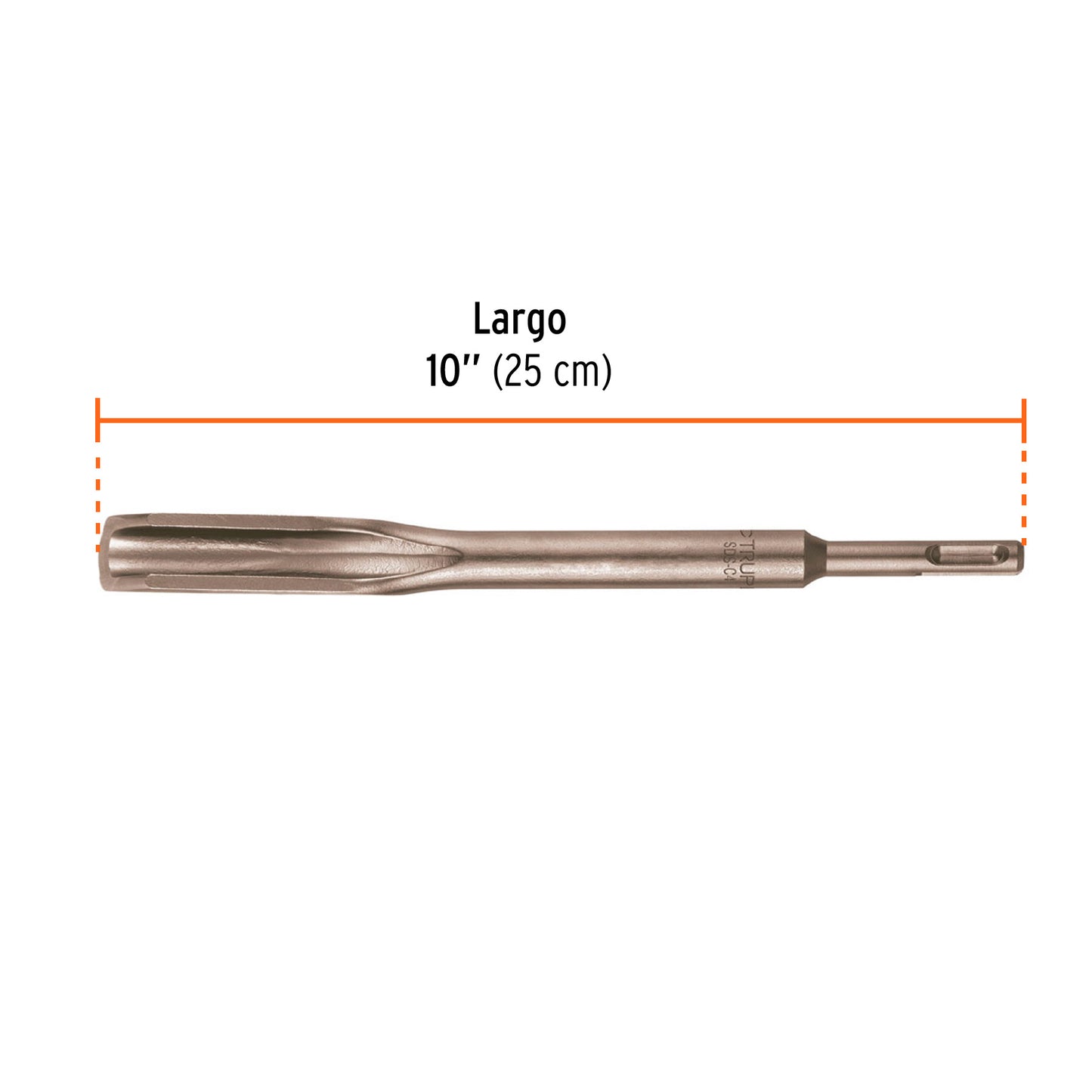 Cincel hueco p/acanalado SDS plus 3/4" x 10"