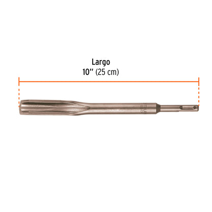 Cincel hueco p/acanalado SDS plus 3/4" x 10"