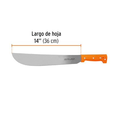 Machete estándar 14" cacha remachada  Truper